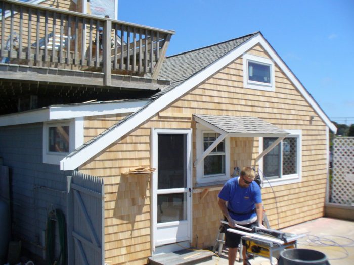 Replacing cedar shake siding